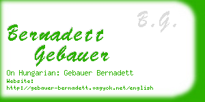 bernadett gebauer business card